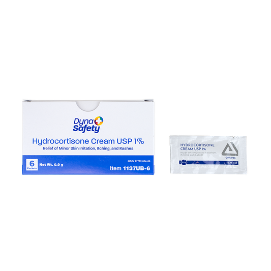 DynaSafety Hydrocortisone Cream 0.9 g Case of 600 medical supply