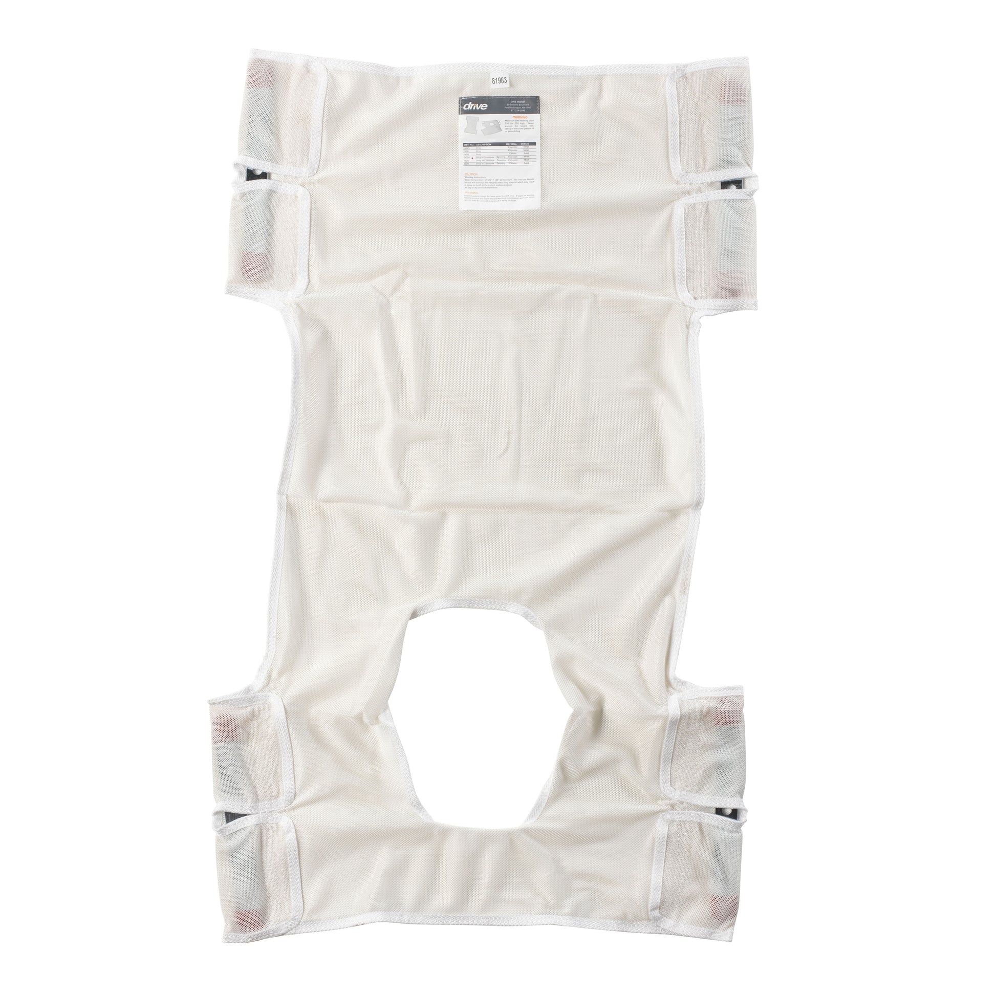 Drive Medical Patient Lift Sling Polyester Mesh with Commode Cutout medical supply