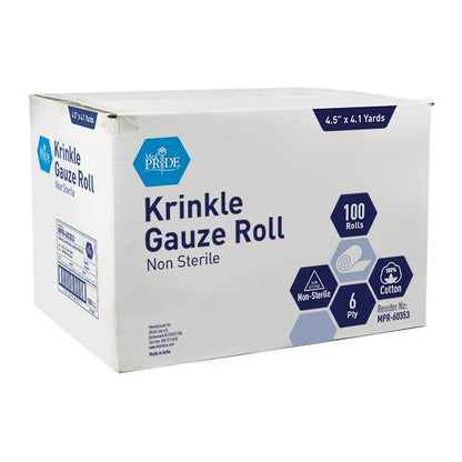 Shield Line Krinkle Gauze Roll - N/s - 100/cs. medical supply view 2