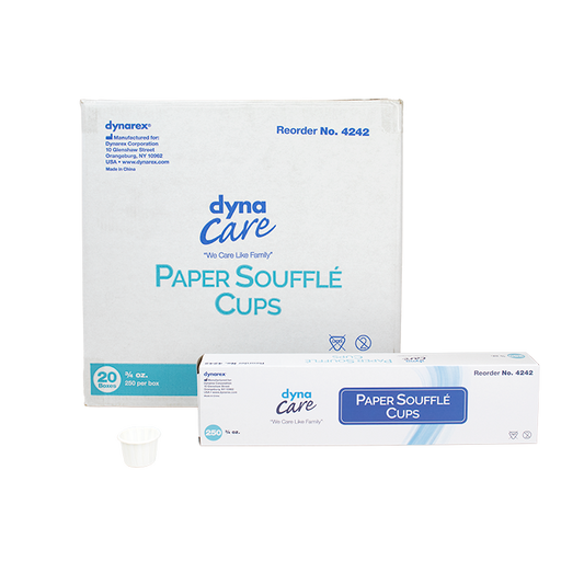 Dynarex Paper Souffle Cups .75 oz Case 20/250 medical supply