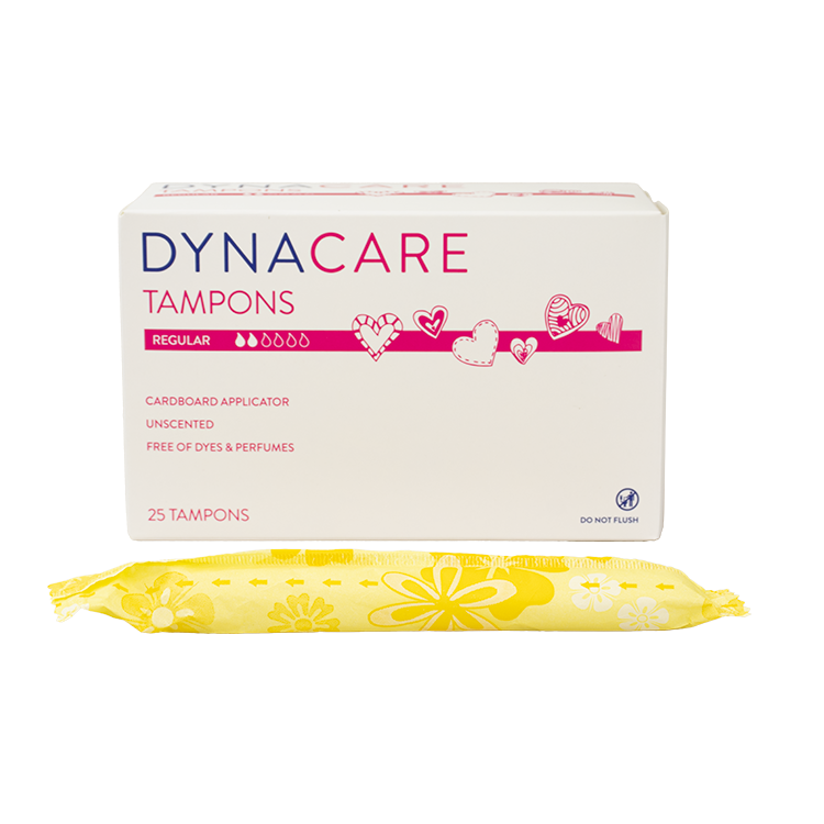DynaCare Regular Tampons Cardboard Applicator 9/25/cs medical supply