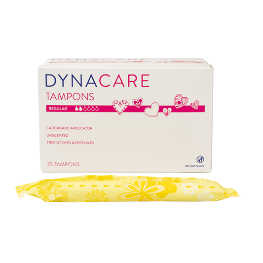 DynaCare Regular Tampons Cardboard Applicator 9/25/cs medical supply