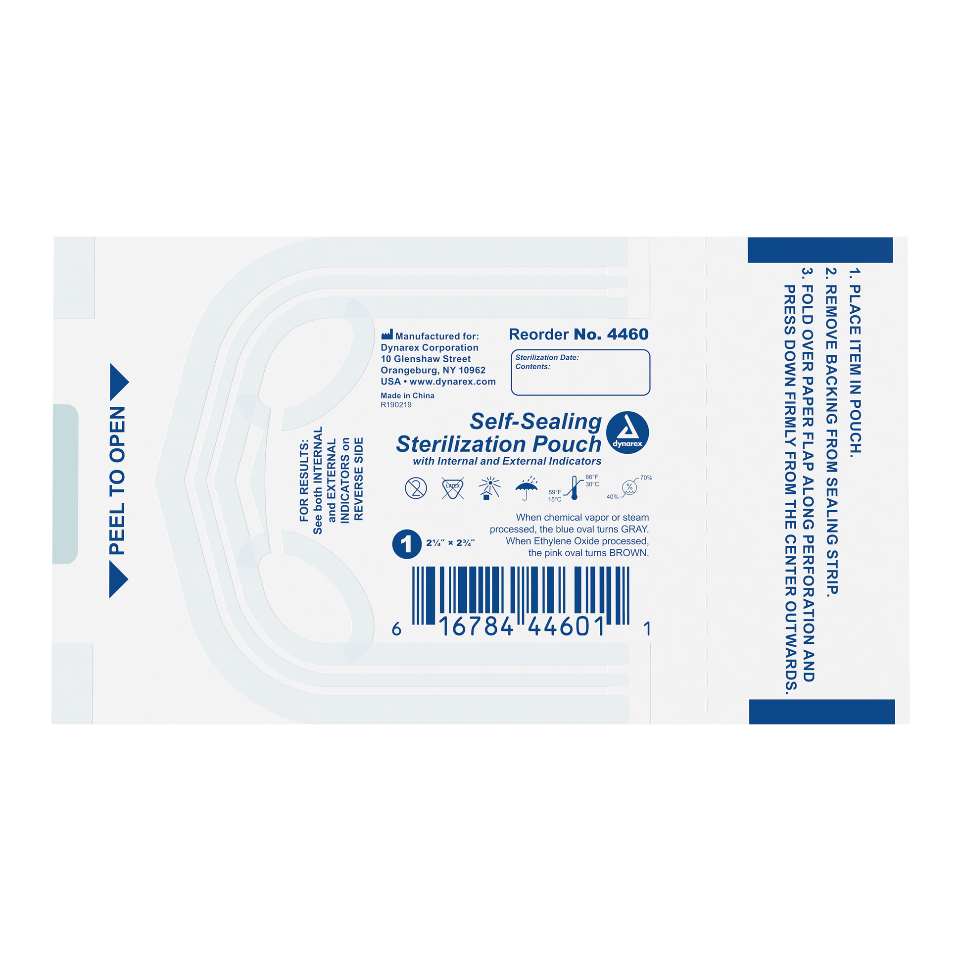 Dynarex Sterilization Pouches 2.25 x 2.75 inch medical supply