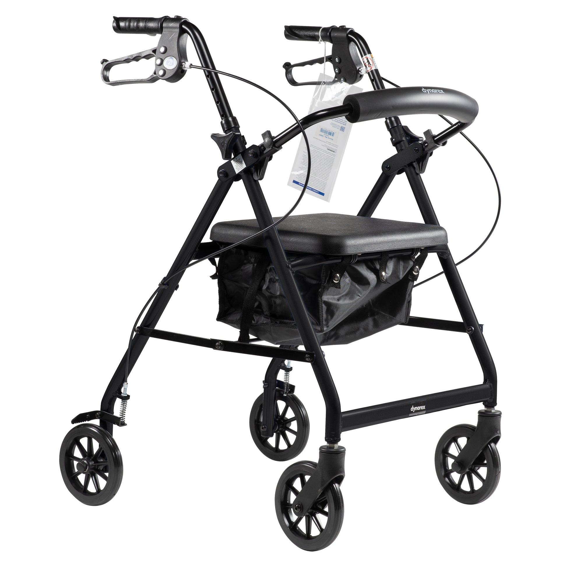 Dynarex DynaGo Quad 6, Aluminum Rollator, Black (10201BK) medical supply