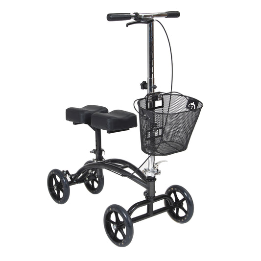 Drive Medical Dual Pad Steerable Knee Walker with Basket medical supply
