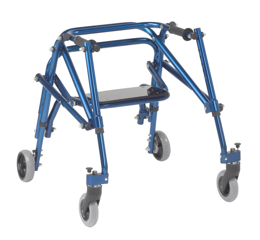 Inspired by Drive Nimbo 2G Posterior Walker with Seat Small Knight Blue medical supply