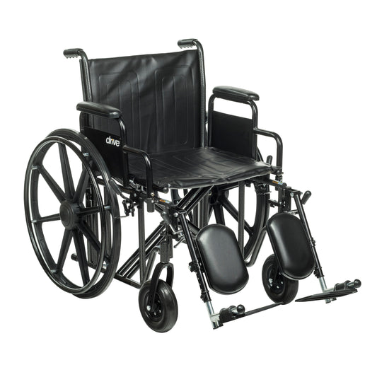 Drive Medical Sentra EC Heavy Duty Wheelchair Desk Arms Elevating Leg Rests 20 inch Seat medical supply