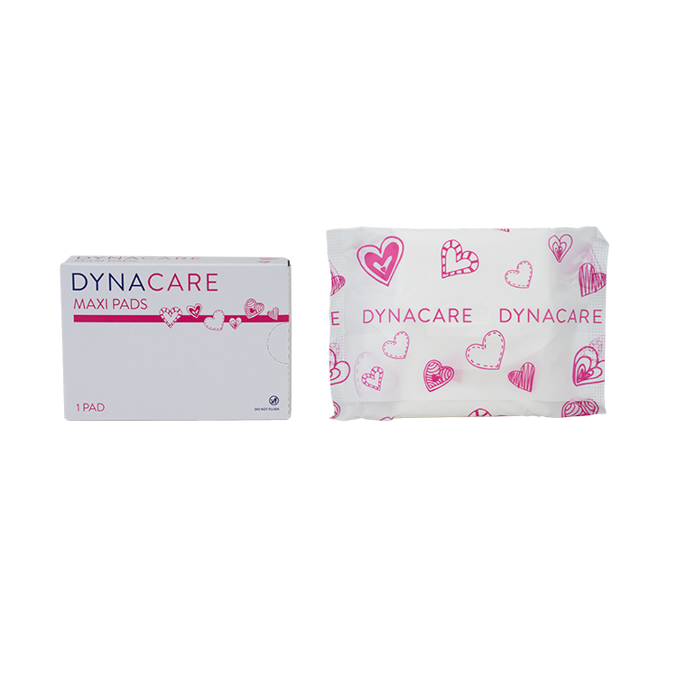 DynaCare Maxi Pads #4 Box 250/cs medical supply