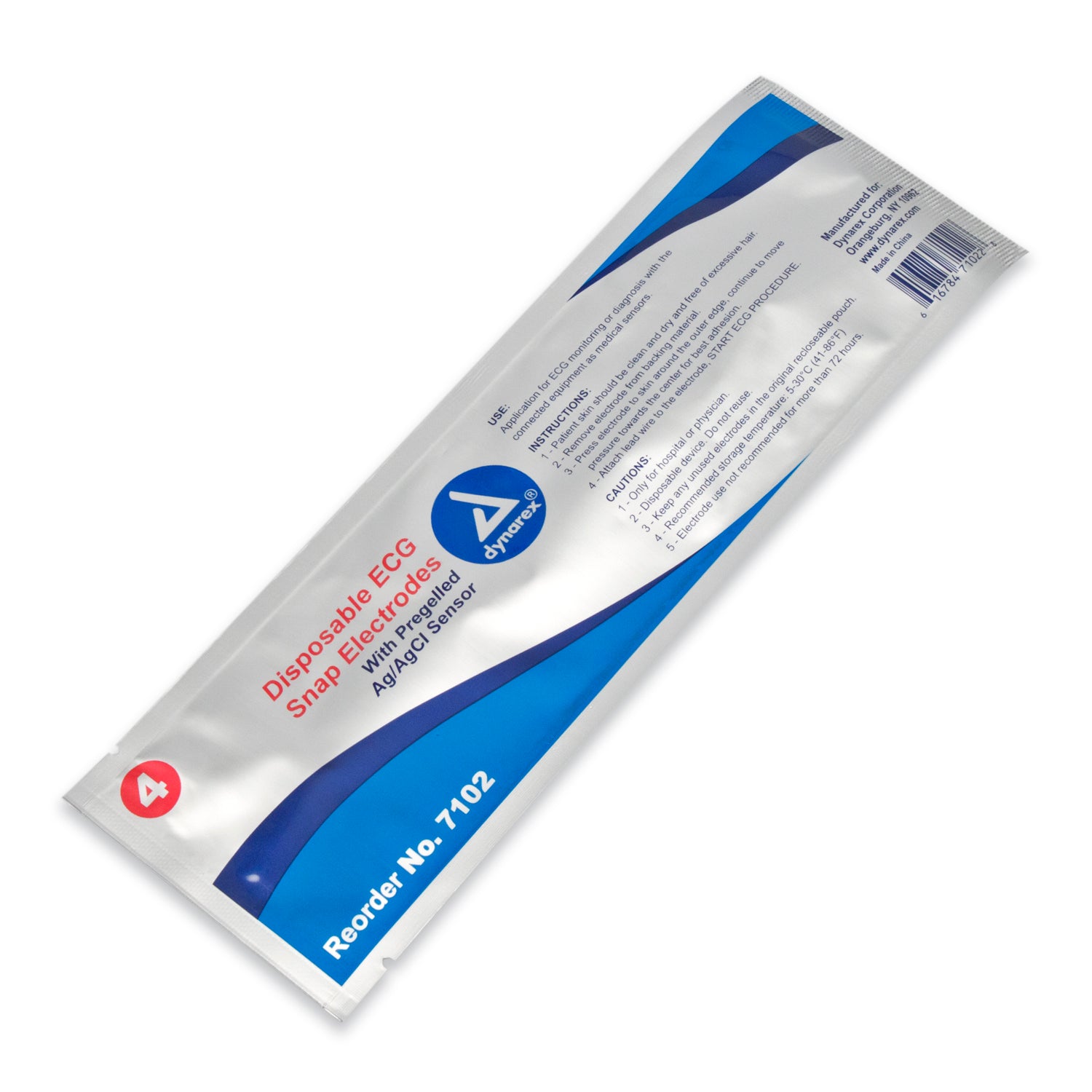 Dynarex ECG Snap Electrode 50 mm x 55 mm Adult 150/4/cs medical supply