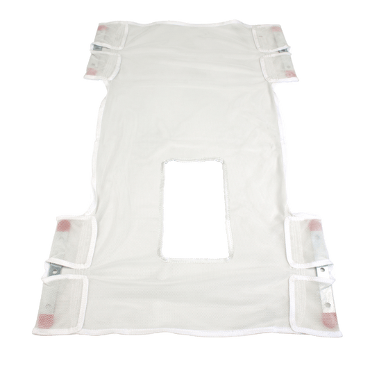 Dynarex Standard Seat Back Sling with Commode Opening Mesh Cream 1/bx medical supply