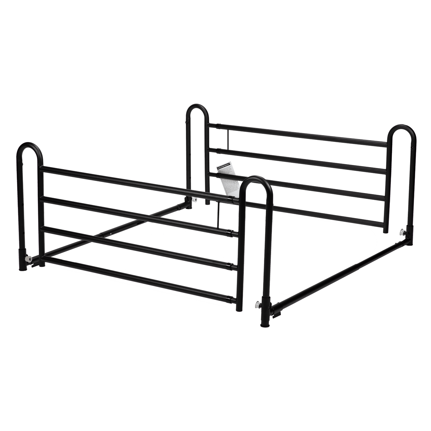 Dynarex Homecare Adjustable Full Length Bed Rail Black 1pc case medical supply