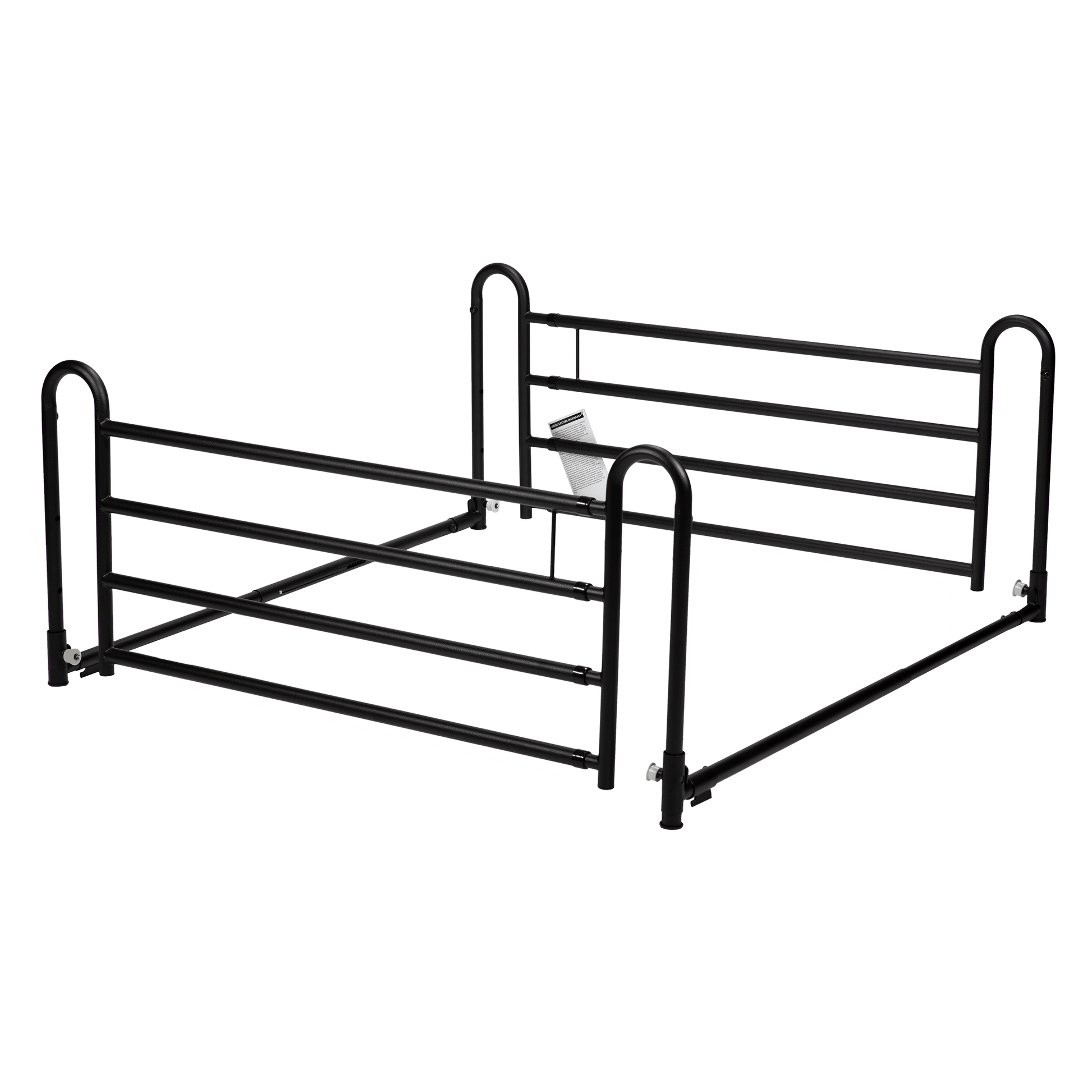 Dynarex Homecare Adjustable Full Length Bed Rail Black 1pc case medical supply