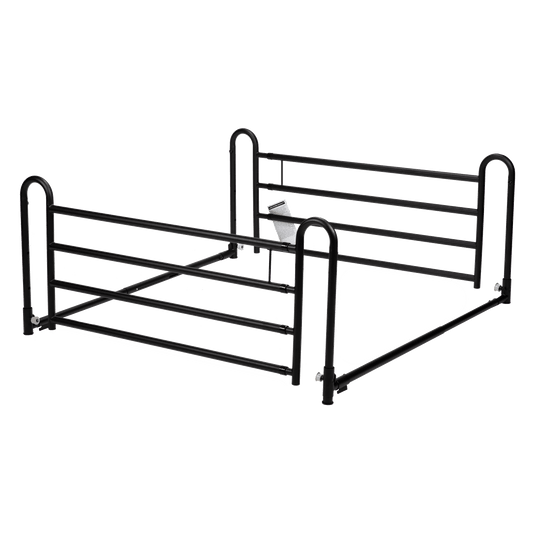 Dynarex Homecare Adjustable Full Length Bed Rail Black 1pc case medical supply