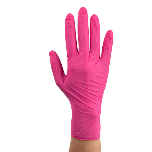 Dynarex AloeSkin Nitrile Exam Gloves with Aloe Small Rose Powder-Free Case medical supply
