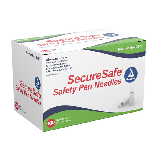 Dynarex SecureSafe Safety Pen Needle 30G 8 mm medical supply