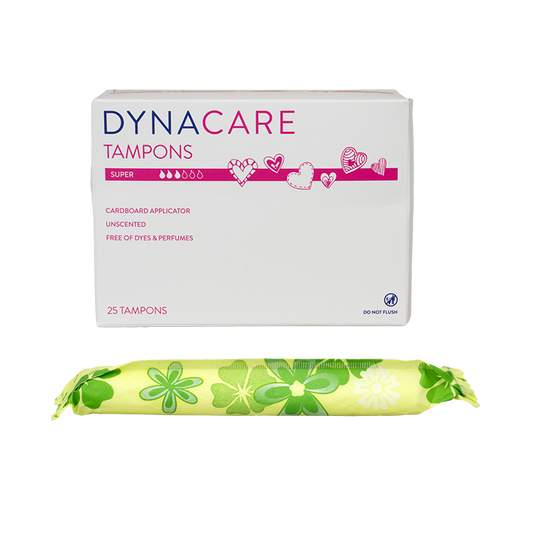 DynaCare Super Tampons Cardboard Applicator 9/25/cs medical supply