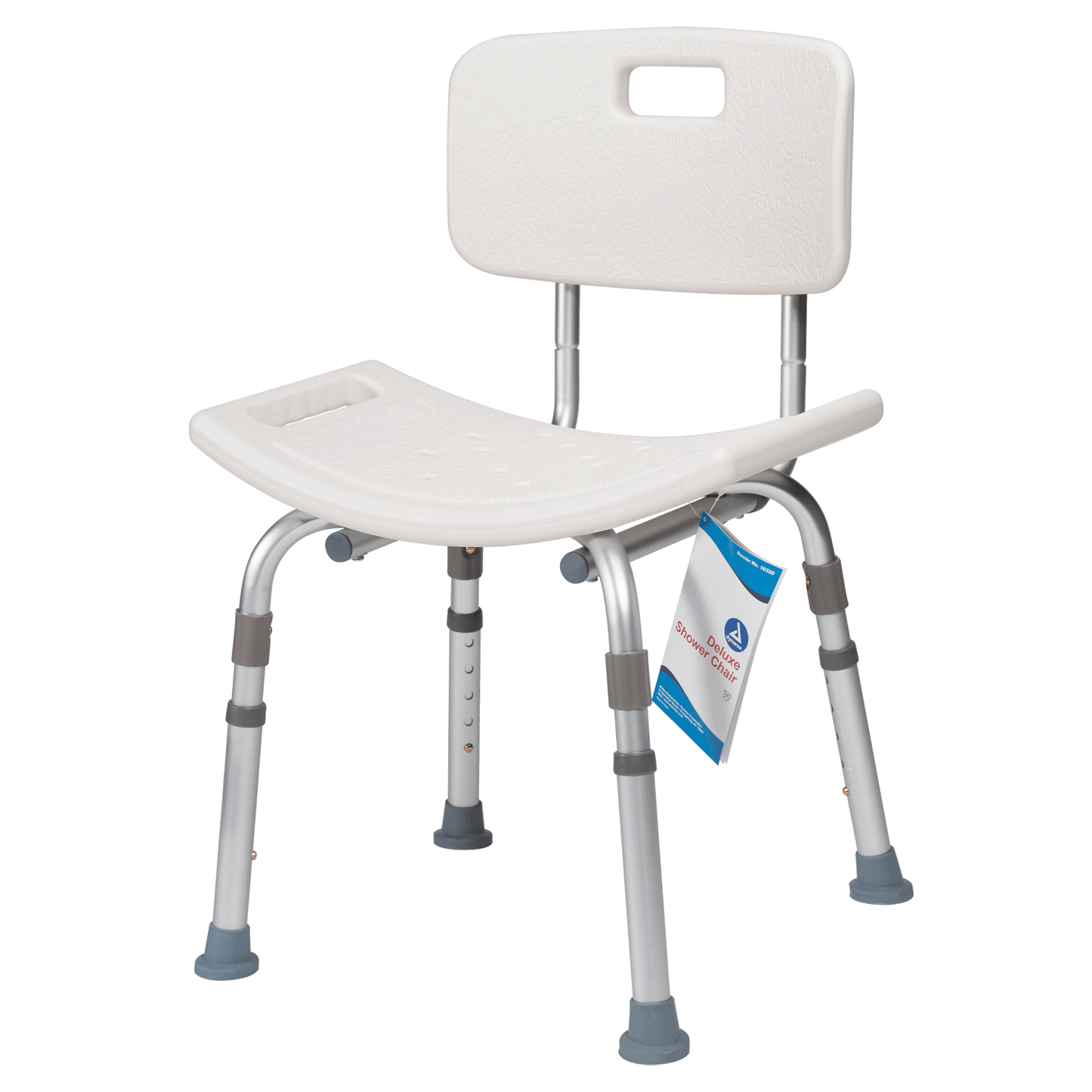 Dynarex Deluxe Shower Chair with Back White medical supply