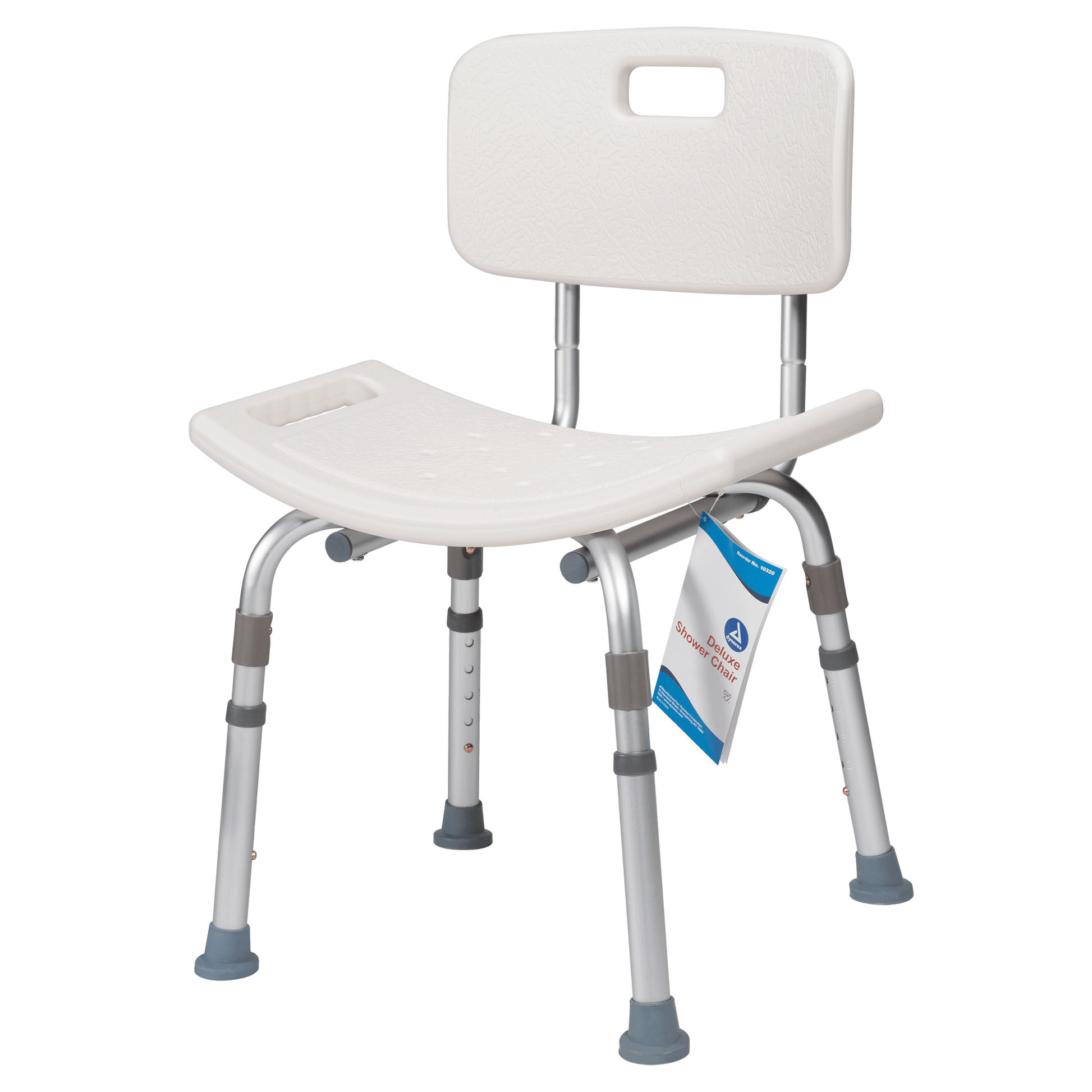 Dynarex Deluxe Shower Chair with Back White medical supply