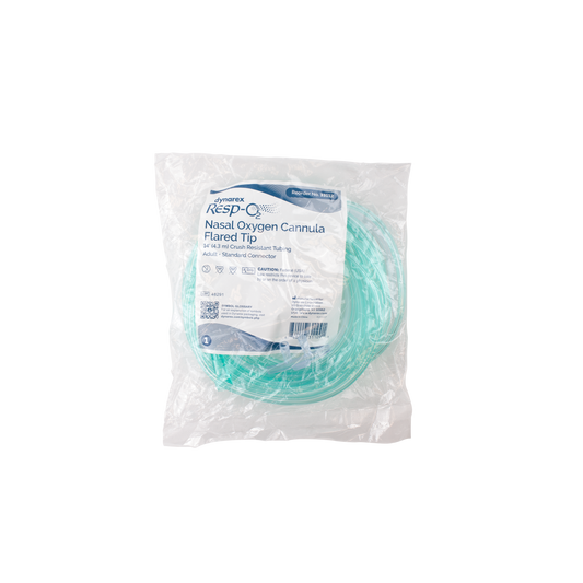 Resp-O2 Flared Tip Nasal Oxygen Cannula 14ft Adult Standard Connector 50/cs medical supply