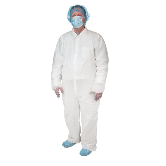 Dynarex Disposable Coveralls Universal Size White case medical supply
