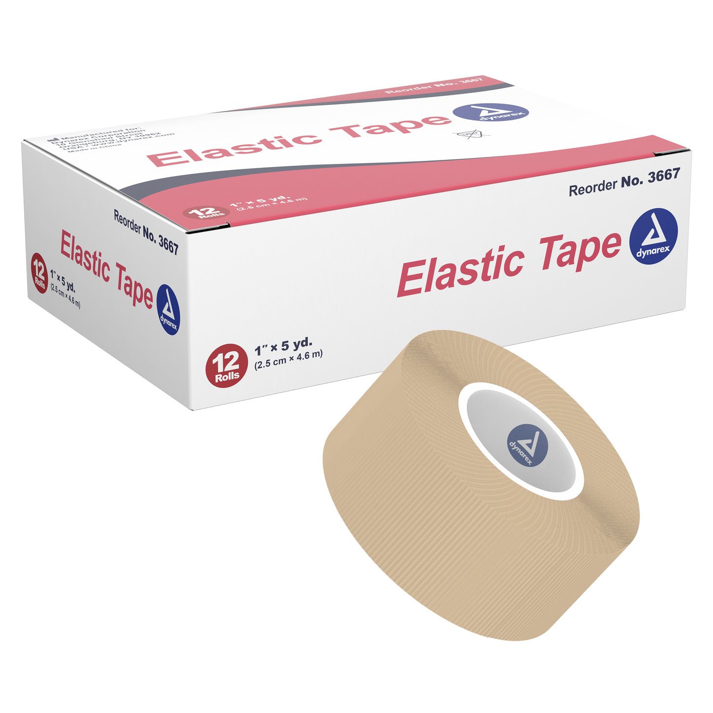 Dynarex Elastic Tape 1 in x 5 yd Case medical supply