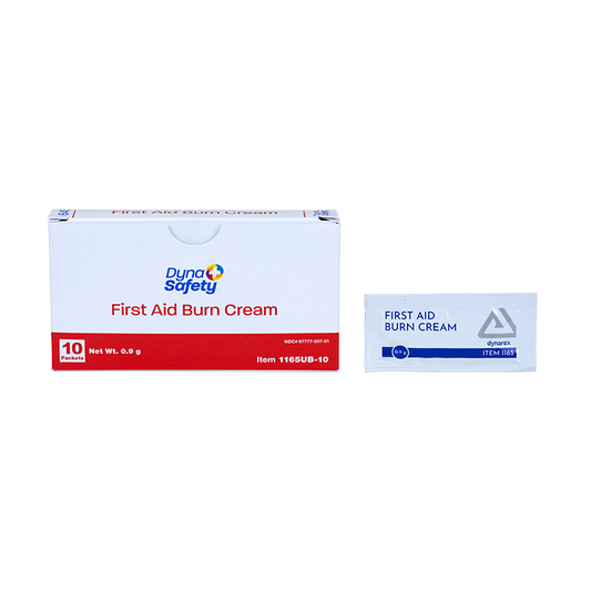 DynaSafety First Aid Burn Cream 0.9g 100/10/cs medical supply