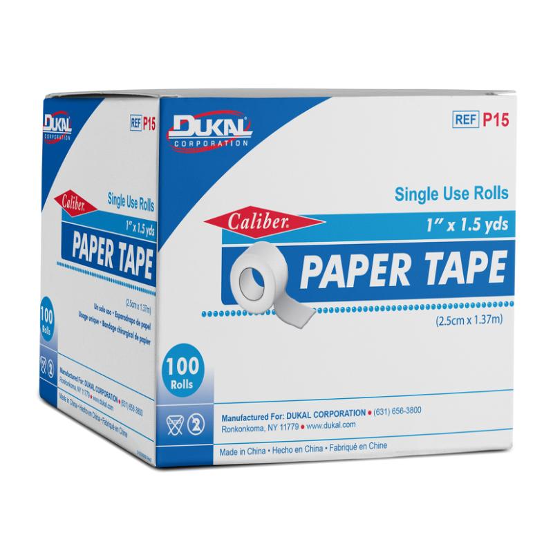 Dukal Paper Tape 1" x 1.5 yd Case of 500 medical supply