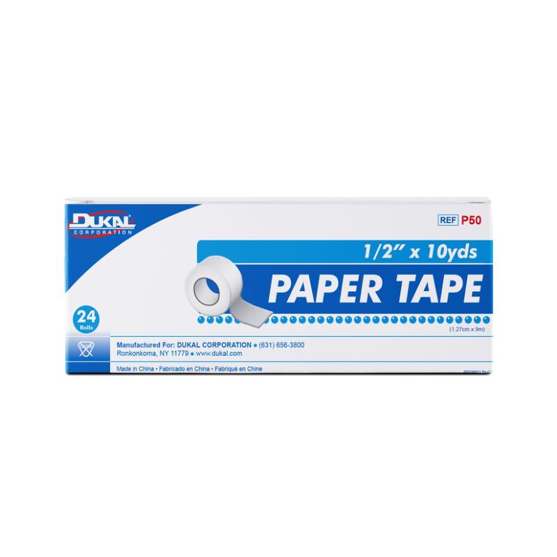 Dukal Paper Tape 1/2" x 10 yd Case of 288 medical supply