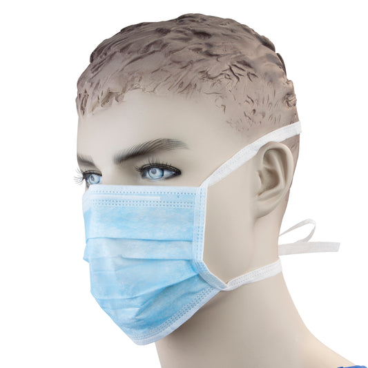 Dynarex Surgical Face Mask with Ties Blue 6/50/cs medical supply