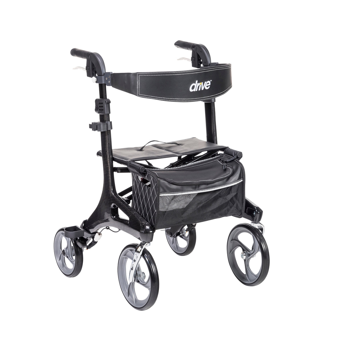 Drive Medical Nitro Elite CF Carbon Fiber Rollator Walker Black medical supply