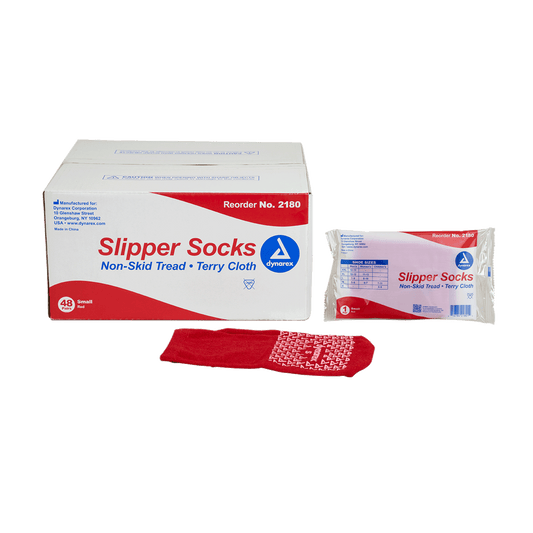 Dynarex Slipper Socks Small Red 48/cs medical supply