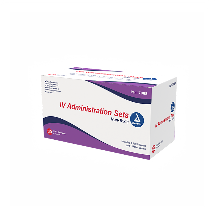 Dynarex IV Administration Set 20 Drop 106in Zyno Pump medical supply