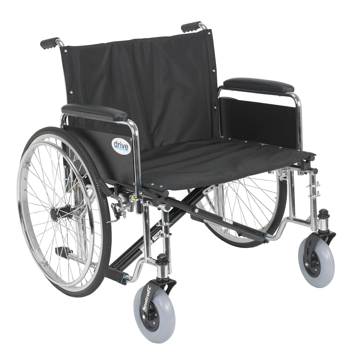 Drive Medical Sentra EC Extra Wide Wheelchair Detachable Full Arms 26 inch Seat medical supply