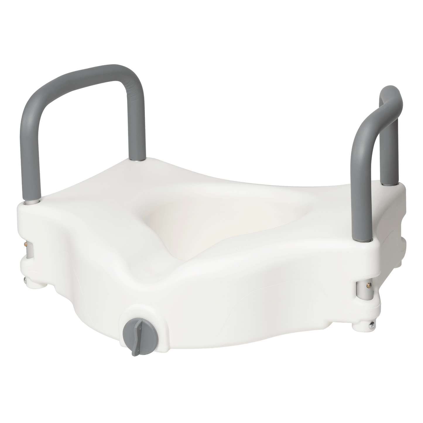 Dynarex Raised Toilet Seat with Arms White 1pc/bx medical supply