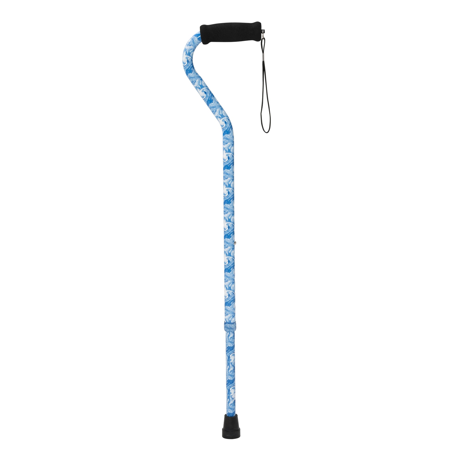 Drive Medical Foam Grip Offset Handle Walking Cane Swirl medical supply