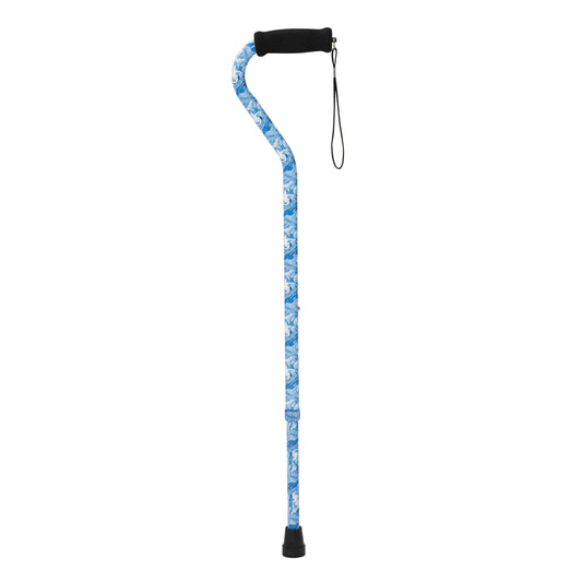 Drive Medical Foam Grip Offset Handle Walking Cane Swirl medical supply