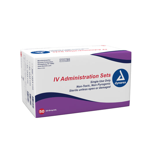 Dynarex IV Administration Set 20 Drop 100in 50/bx medical supply