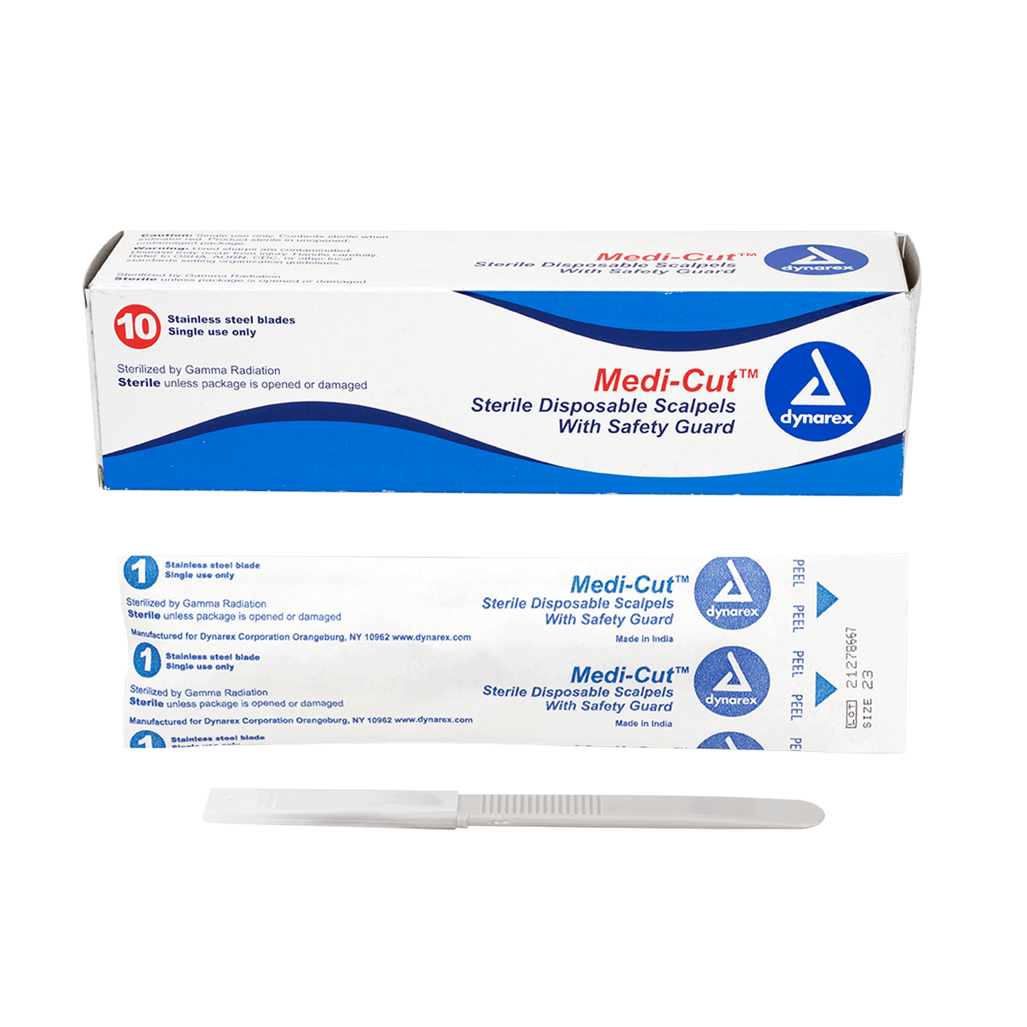 Medi-Cut Disposable Sterile Scalpels #23 10/bx medical supply
