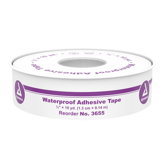DynaSafety Waterproof Adhesive Tape 1/2in x 10 yd 144/cs medical supply