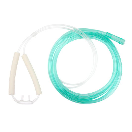 Resp-O2 Nasal Oxygen Cannula Cushion Tip Advantage Ear Foam 7 ft Pediatric Standard 50/cs medical supply
