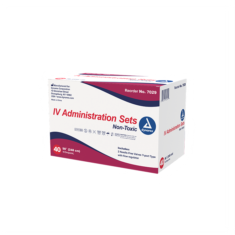 Dynarex IV Administration Set 10 Drops 98in 40/bx medical supply