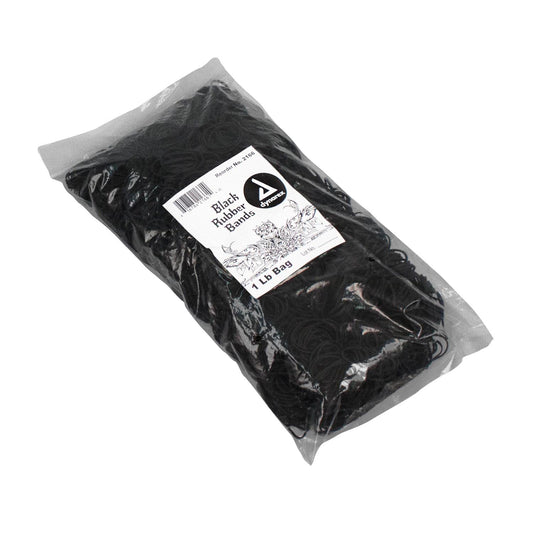 Dynarex Black Rubber Bands 1 lb Bag 25 Bags Case medical supply