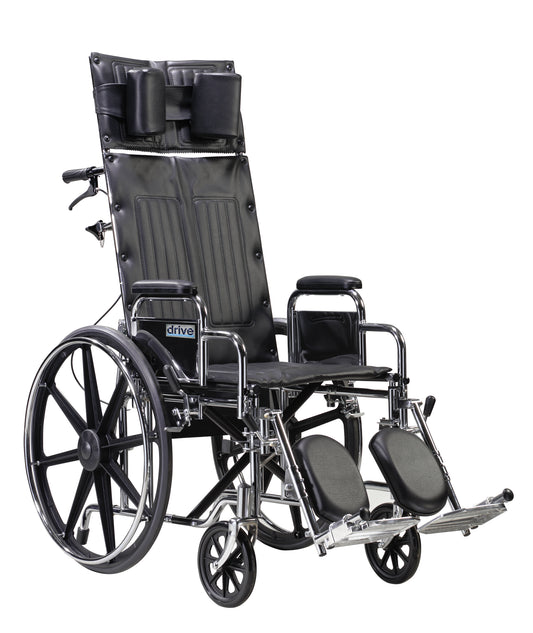 Drive Medical Sentra Reclining Wheelchair 22 inch Seat medical supply