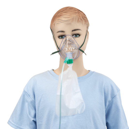 Resp-O2 High-Concentration Elongated Pediatric Oxygen Mask 50/cs medical supply