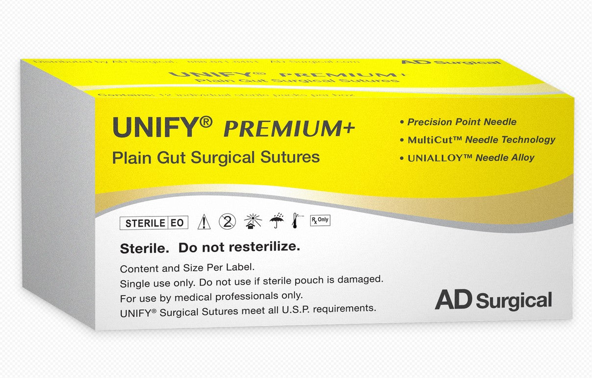 UNIFY Premium Plain Gut Surgical Suture 6-0 18in 13mm 3/8 R/C medical supply