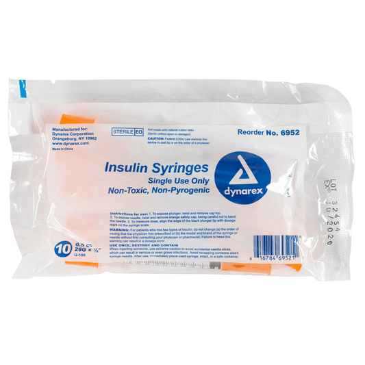 Dynarex Insulin Syringe 0.5cc 29G Case medical supply