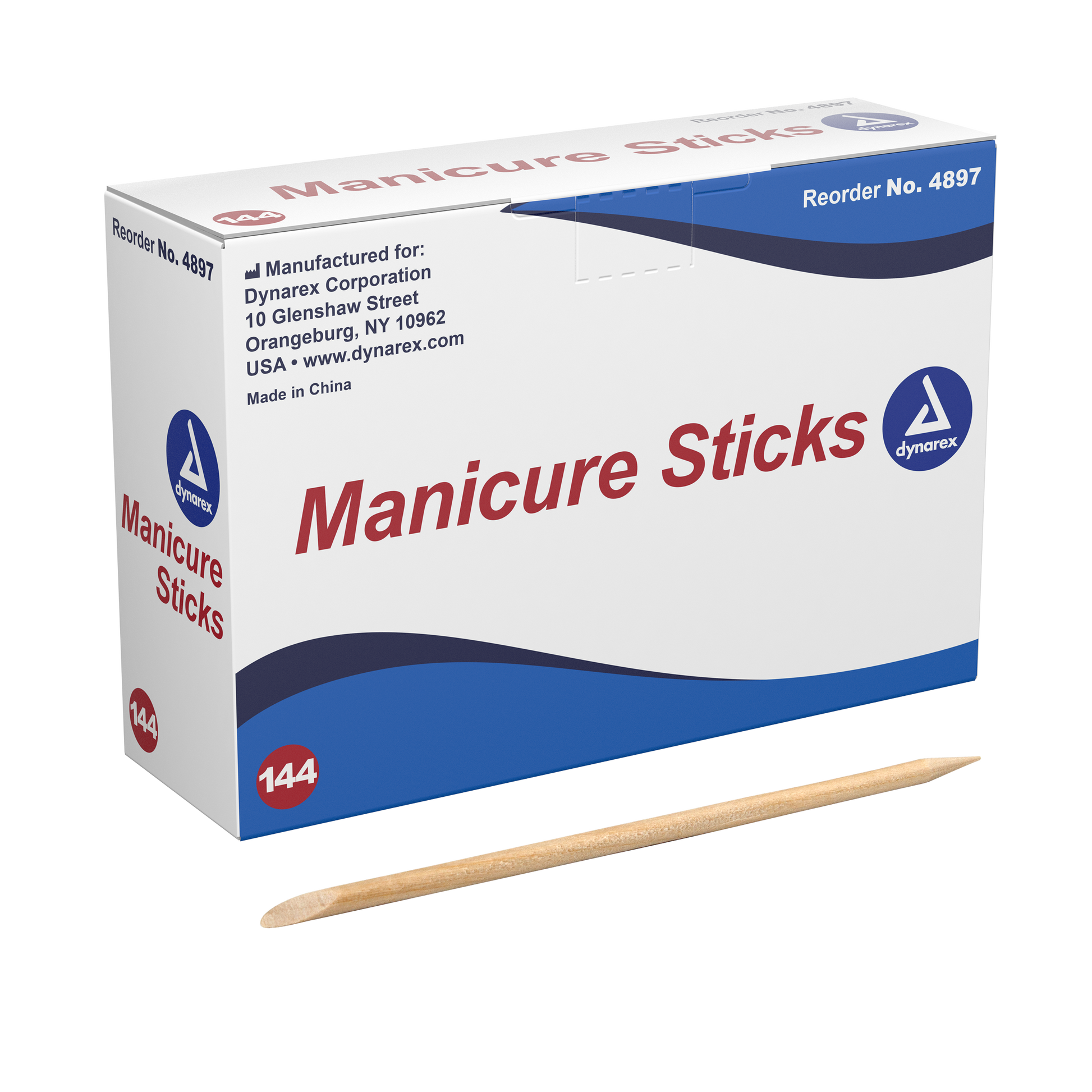 Dynarex Manicure Sticks 4.5in Long 50/144/cs medical supply