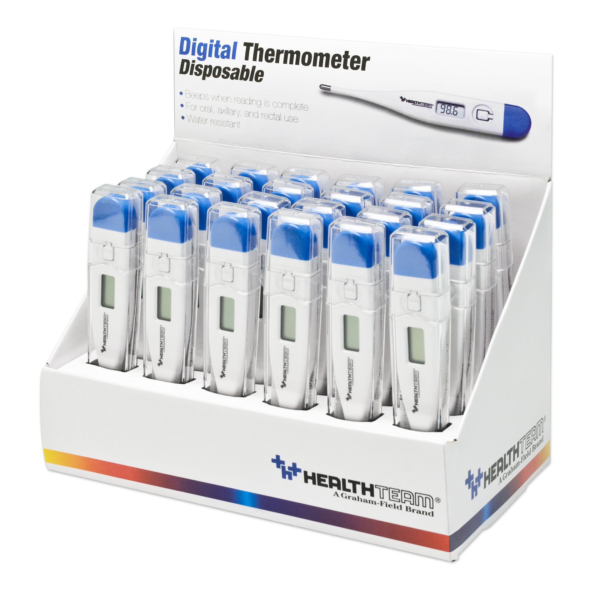 Graham Field Thermometer 60 Sec, Bulk 24/BX Healthteam, Rigid Tip medical supply view 3