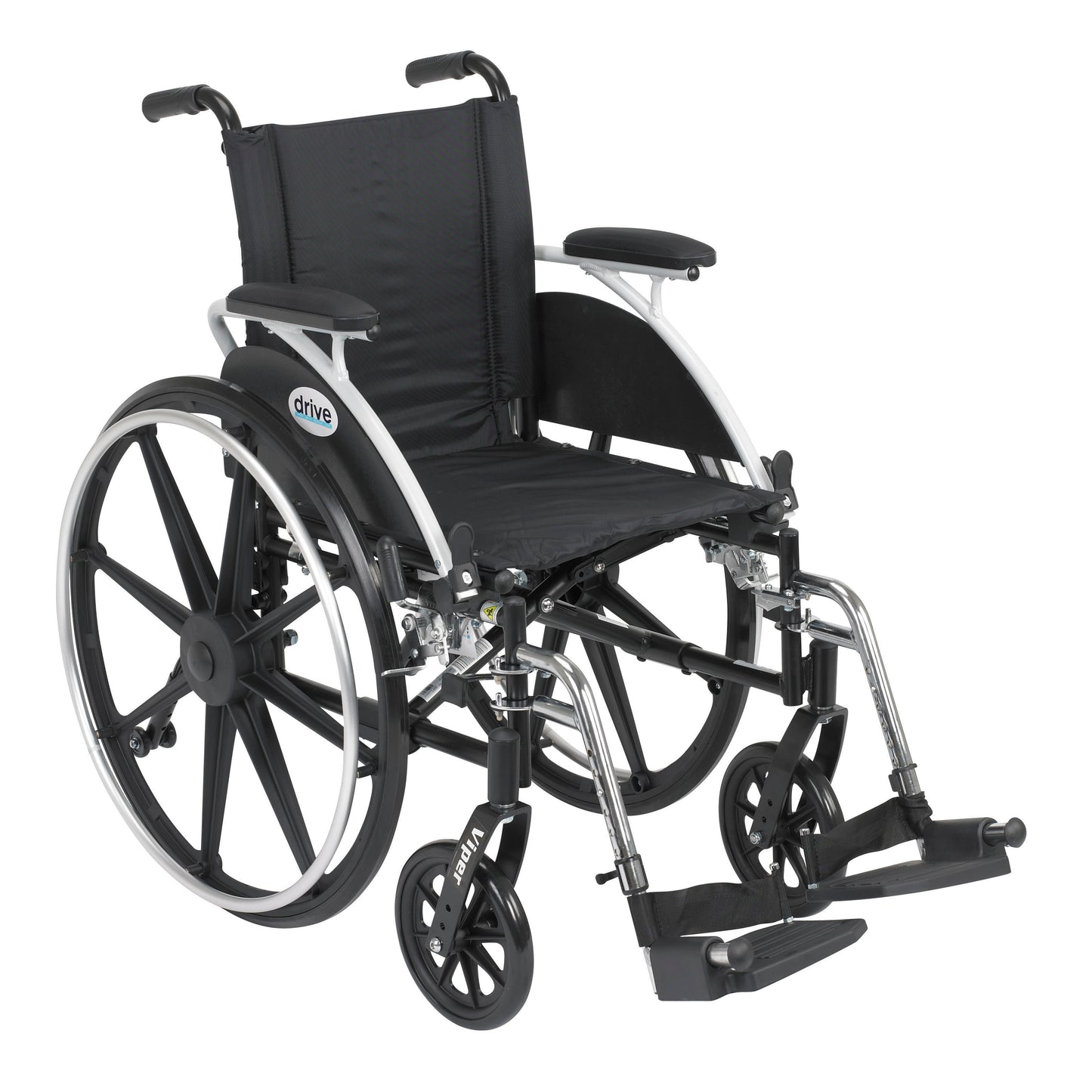 Drive Medical Viper Wheelchair 12in Desk Arms Swing-Away Footrests medical supply
