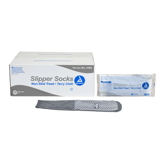 Dynarex Slipper Socks XX-Large Gray 48/cs medical supply
